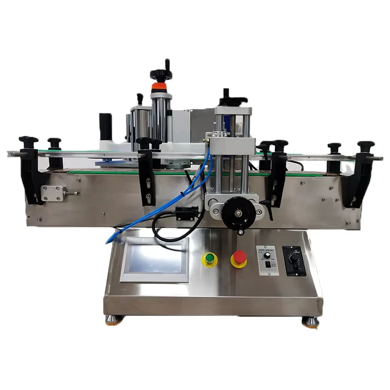 Fully-Automatic-Flat-Desktop-Round-Bottle-Labeling-Machine-Wine-Bottle-Labeling-Machine-Vodka-Labeling-Machine