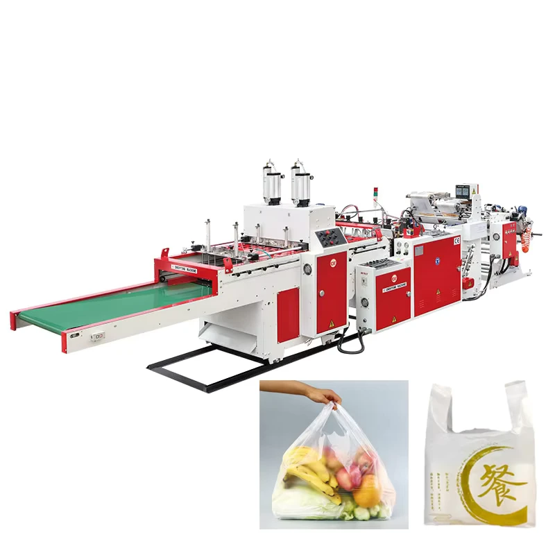 Fully-Automatic-High-Speed-Recycle-Plastic-Eco-Friendly-Bio-Bottom-Sealing-Shopping-Carrier-t-Shirt-Vest-Bag-Making-Machine