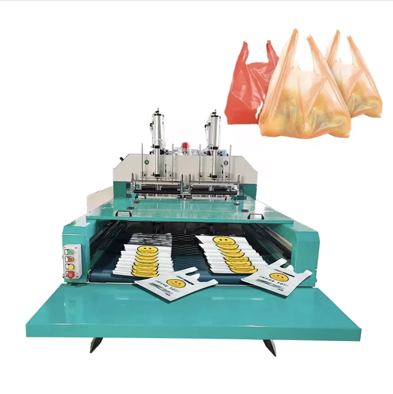 Fully-Automatic-Non-Woven-Bag-Making-Machine-Shopping-Bag-Plastic-T-Shirt-Bag-Two-line-Making-Machinery-PE-Food-Packaging