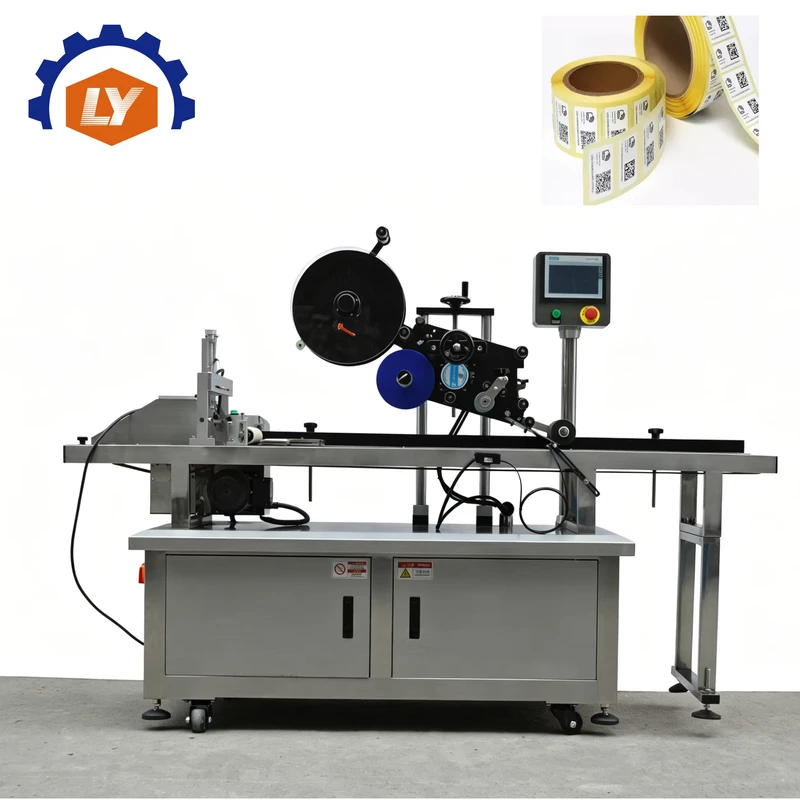 Fully-Automatic-Paging-Labeling-Machine-for-Thin-Light-Objects-Plastic-Paper-Bag-Labeler
