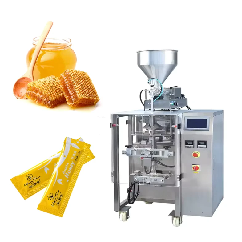 Fully-Automatic-Vertical-Liquid-Food-Packaging-Machine-for-Cow-Milk-Sauce-Juice-Honey-and-Supplement-Bags