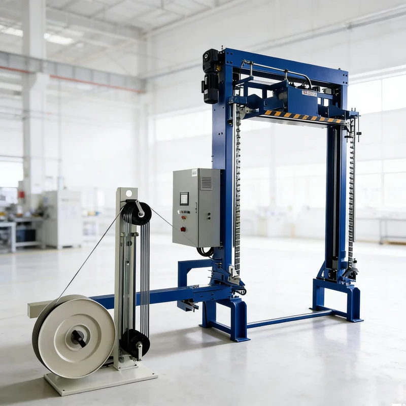 Fully-Automatic-Vertical-Pallet-Strapping-Machine-Online-Strapping-Machine-with-PP-PET-Belt