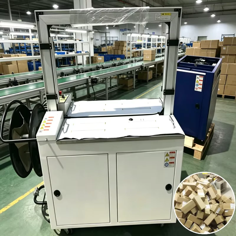 High-Efficiency-Vertical-Strapping-Machine-Fully-Automatic-Box-Strapper-Carton-Strapping-Machine-for-Carton-Food-Beverage