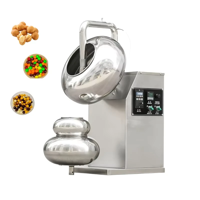 High-Quality-SS304-Copper-Film-Coating-Machine-for-Chocolate-Nuts-Candy-with-Easy-Operation-380V-220V-110V