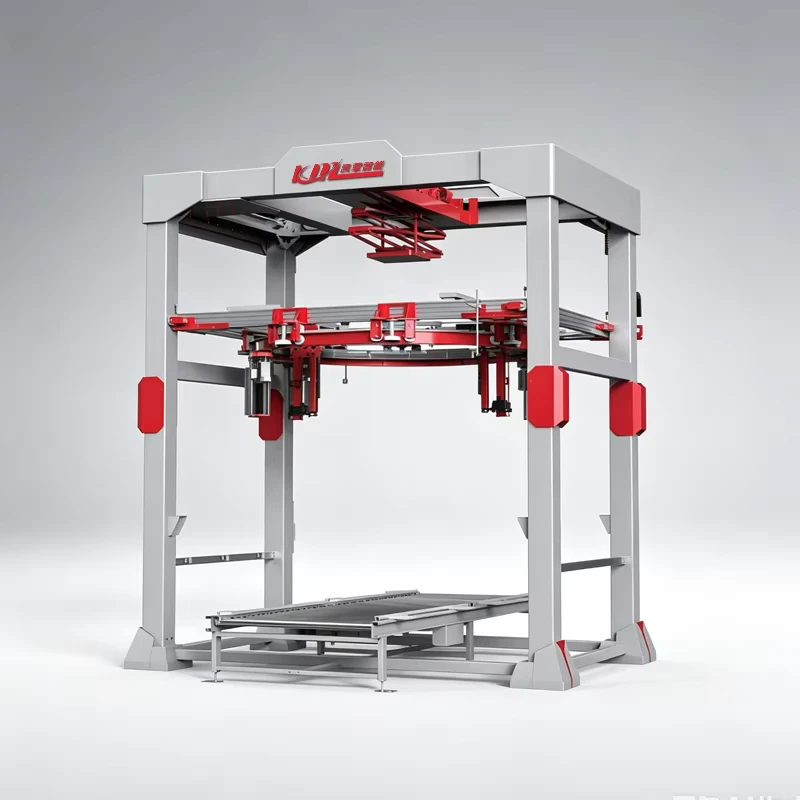 High-Speed-Rotary-Arm-Fully-Automatic-Pallet-Wrapping-Machine-for-Food-Tobacco-Plastic-High-Safety-Efficiency-40-60-Pallets-Hr
