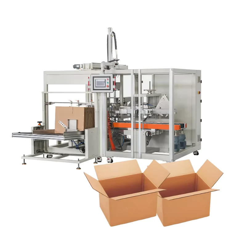 High-Velocity-Case-Packer-for-Cans-Bags-Auto-Loading-Sealing-Packaging-Line-Continuous-Motion-Operation-for-Food-Beverage-220V