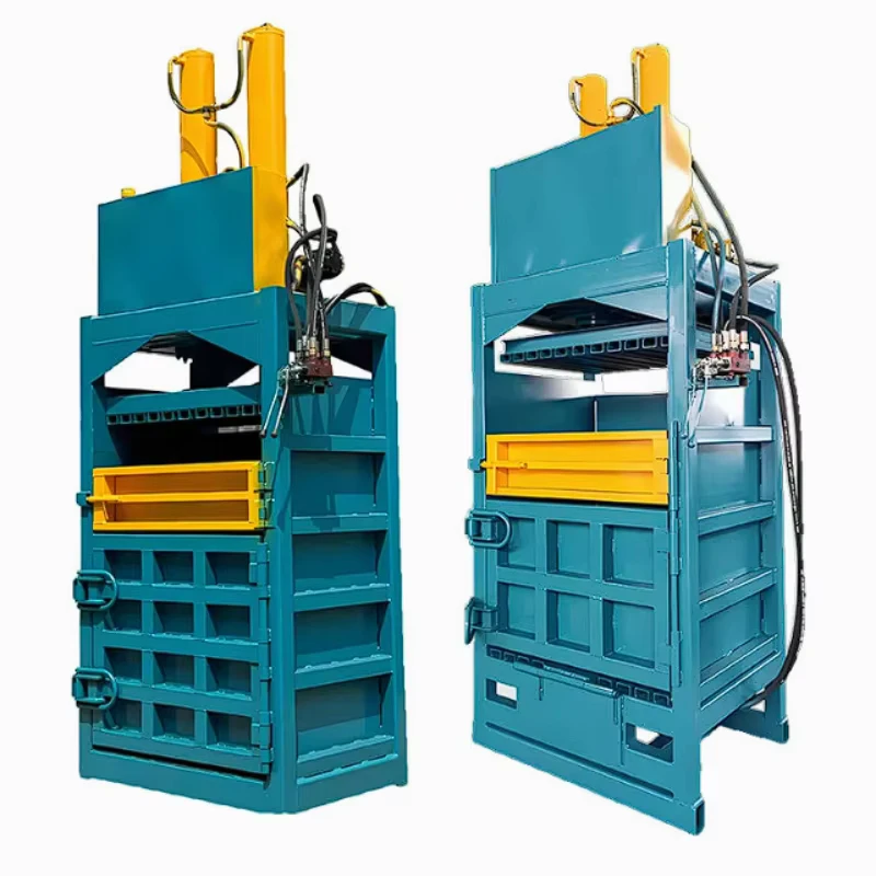 High-efficiency-Paper-Plastic-Bottle-Brick-Compressor-Semi-Automatic-Hydraulic-Vertical-Baling-Machine