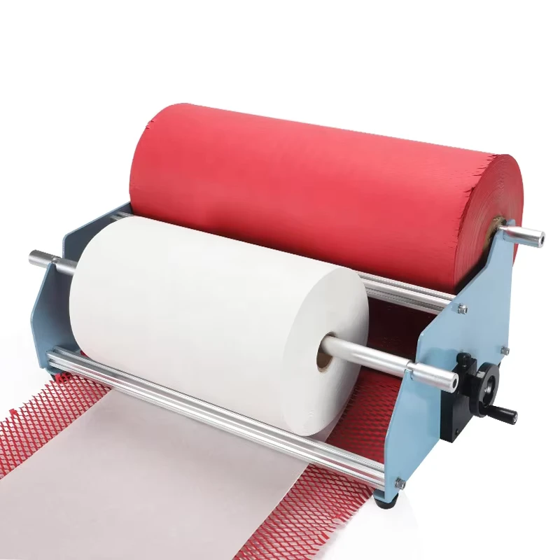 Honeycomb-Paper-Dispenser-Manual-Double-Shaft-Honeycomb-Paper-Puller-Stretching-Auxiliary-Packaging-Environmental-Protection