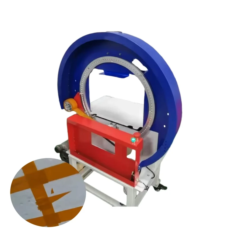 Hot-Food-Foam-Box-Bundling-Machine-Automatic-Tape-Wrapping-and-Packaging-Machine-Electric-Wrap-around-Sealing-Machine