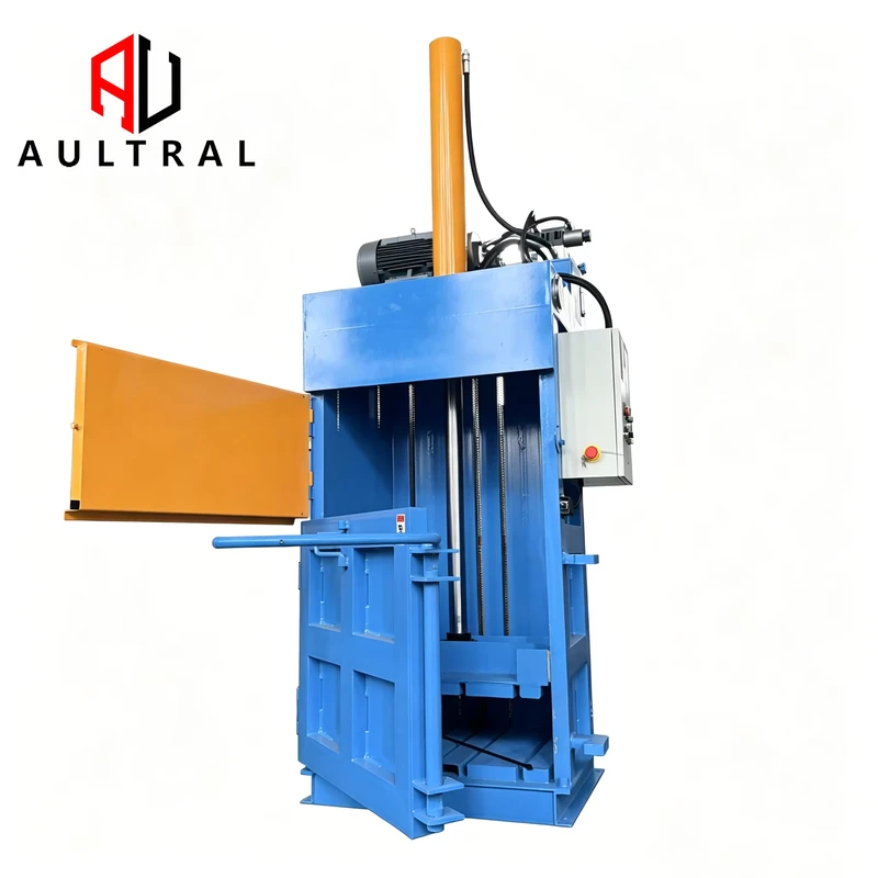 Hydraulic-Vertical-Baling-Machine-Single-Cylinder-Type-for-Waste-Paper-Carton-and-Plastic-Compression