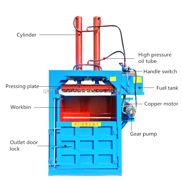 Hydraulic-Vertical-Carton-Compress-Baler-Machine-Plastic-Baler-Machine-Waste-Baling-Machine