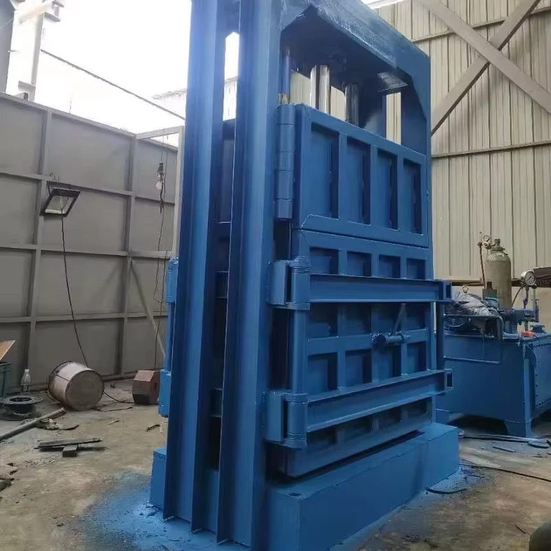 Hydraulic-Vertical-Waste-Paper-Baling-Machine-with-Manual-Strapping-for-Plastic-Film-Cartons