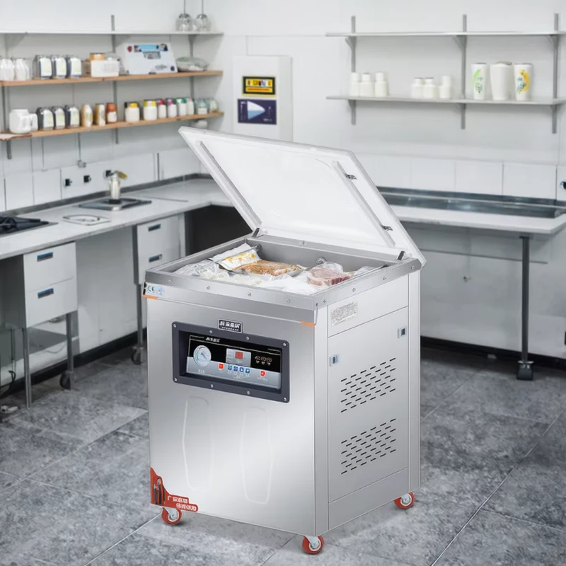 Industrial-Electric-Automatic-Thermoforming-Vacuum-Sealing-Packing-Machine-for-Food-Commodity-Use-with-Film-Pouch-Packaging