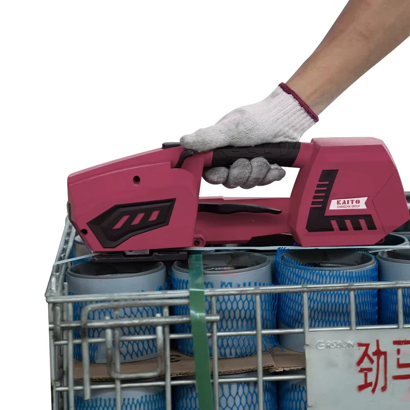 KJD16-0-4500N-Adjustable-Tension-Handheld-Battery-Powered-PP-Strapping-Tool-Cordless-Electric-Strapping-Machine