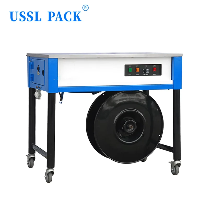 KZB-A-Adjustable-Tension-Hot-Melt-Sealing-Instant-Heating-High-Workbench-Carton-Packer-Semi-automatic-PP-PET-Strapping-Machine