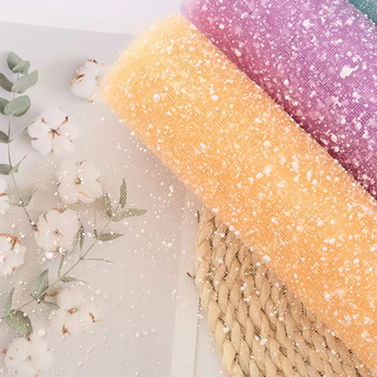 Korean-Style-Flower-Wrapping-Mesh-Roll-Snow-Dot-Yarn-Floral-Bouquet-Wrapping-Paper-Gift-Packaging-Supplies-for-Fresh-Flowers