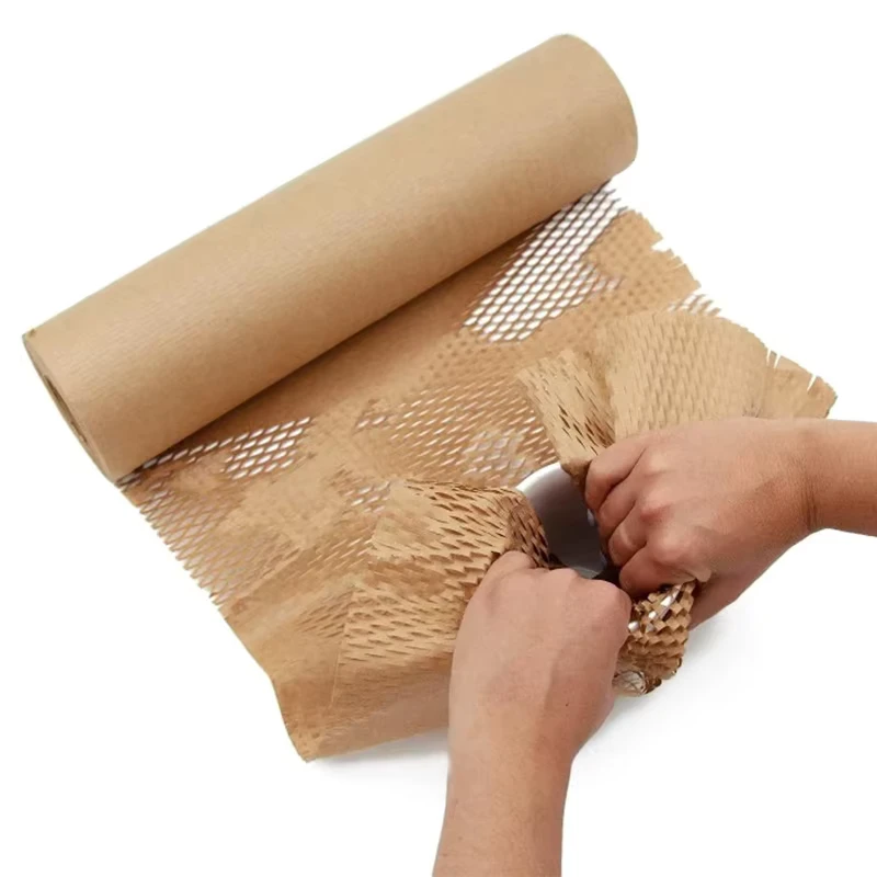 Kraft-Honeycomb-Craft-Paper-Eco-Friendly-Shockproof-Anti-Rust-Cushioning-Wrapping-for-Cosmetic-Packaging