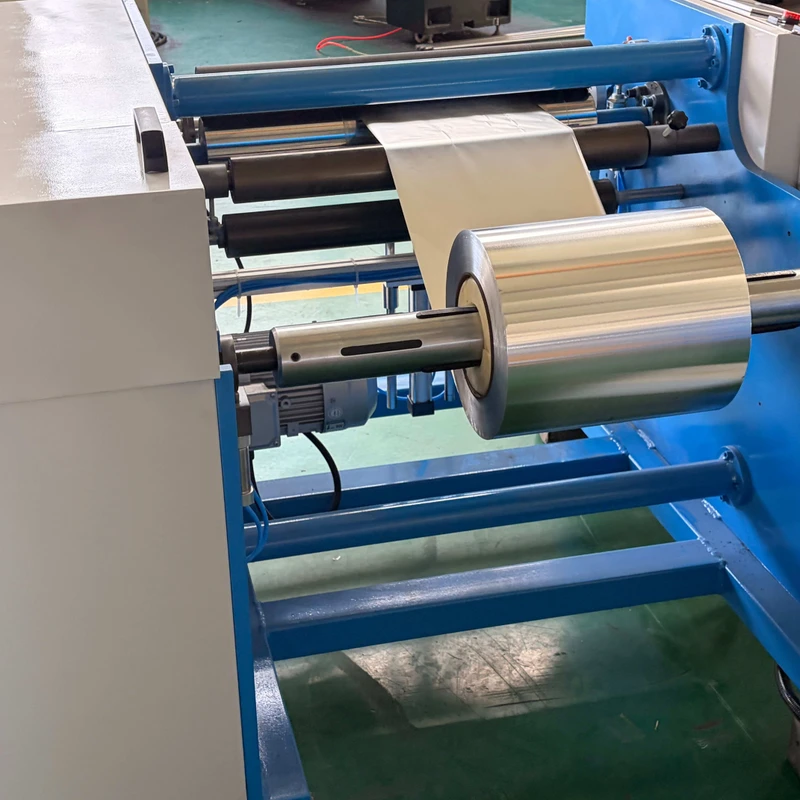 LKSR-450-Semi-automatic-Aluminum-Foil-Roll-Rewinding-Machine-Customizable-Automation-Options-Available