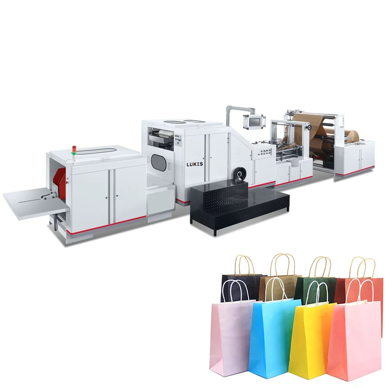 LUKES-Fully-Automatic-Shopping-Bag-Making-Machine-with-PLC-Motor-High-Speed-Paper-Bag-Production-Machinery