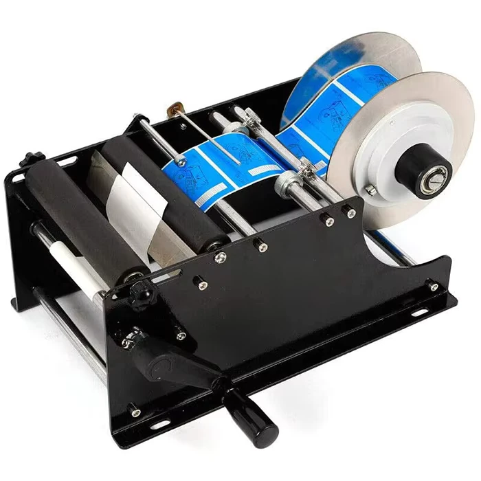 Manual-Label-Sticker-Labeling-Machine-Mineral-Water-Plastic-Round-Bottle-Labeling-Machine-for-Round-Bottles