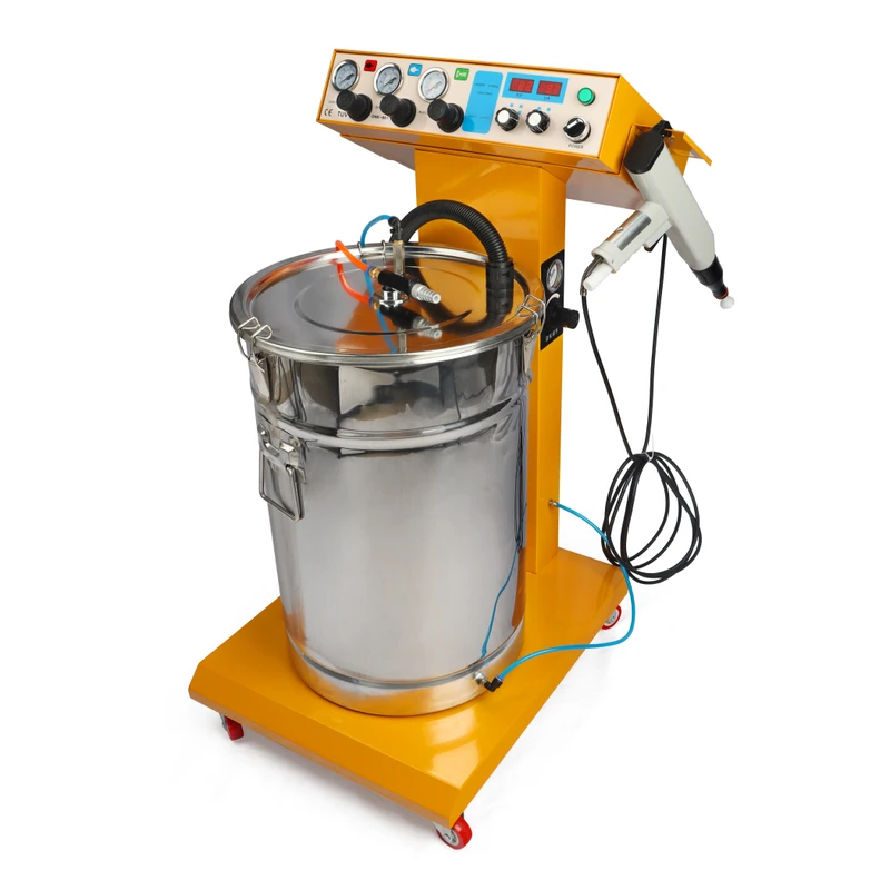 Manual-Powder-Coating-Machinery-with-Coating-Spray-Gun-Machine-for-Car-Wheels-with-45L-Hopper-Tank-Steel-Substrate