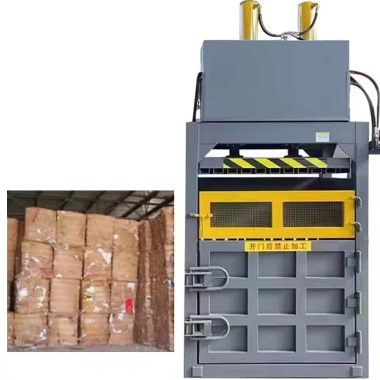 Mini-Compressed-Bale-Press-for-Paper-Textile-Baling-Machine-Double-Cylinder-Hydraulic-Plastic-Bottle-Press-Machine