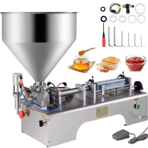 Multi-Function-Horizontal-Pneumatic-Semi-Automatic-Filling-Machine-for-Paste-Liquid-Detergent-Oil-Container-Packing