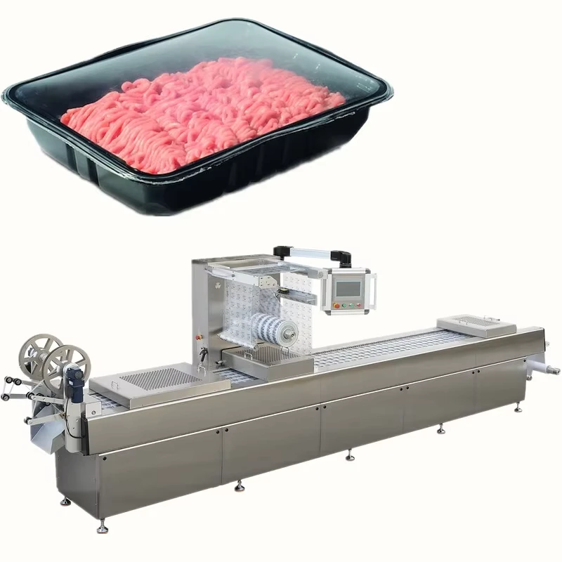 Multi-Function-Packaging-Machines-for-Meat-Rigid-Chicken-Meat-Thermoforming-Packing-Machine-for-Sticky-Meat-with-Gas-Fill