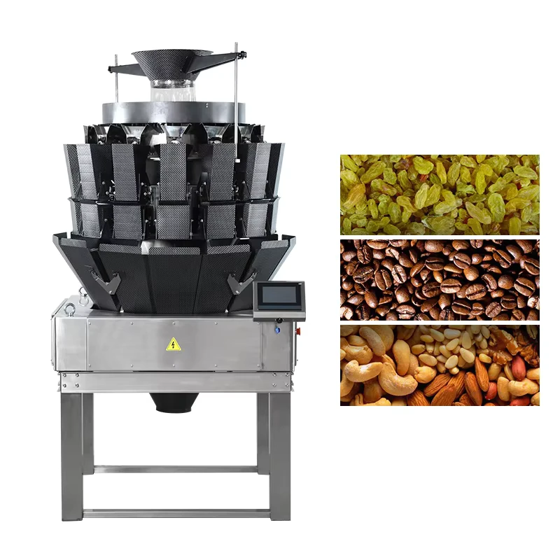 Multifunction-14-Head-Screw-Multihead-Weighing-Packaging-Machine-for-Ground-Beef-Gummy-Candy-Raisins-Meat-for-Food-Bags-Film