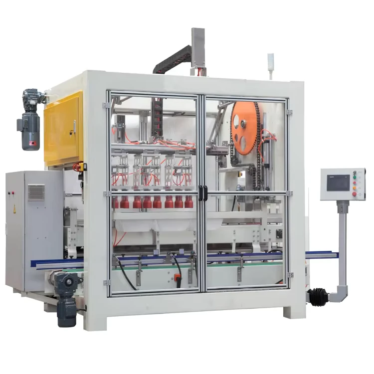 New-Automatic-Wrapping-Packaging-Machine-for-Carton-Boxes-and-Glass-Bottles-Food-Grade-Paper-PLC-Case-Packer