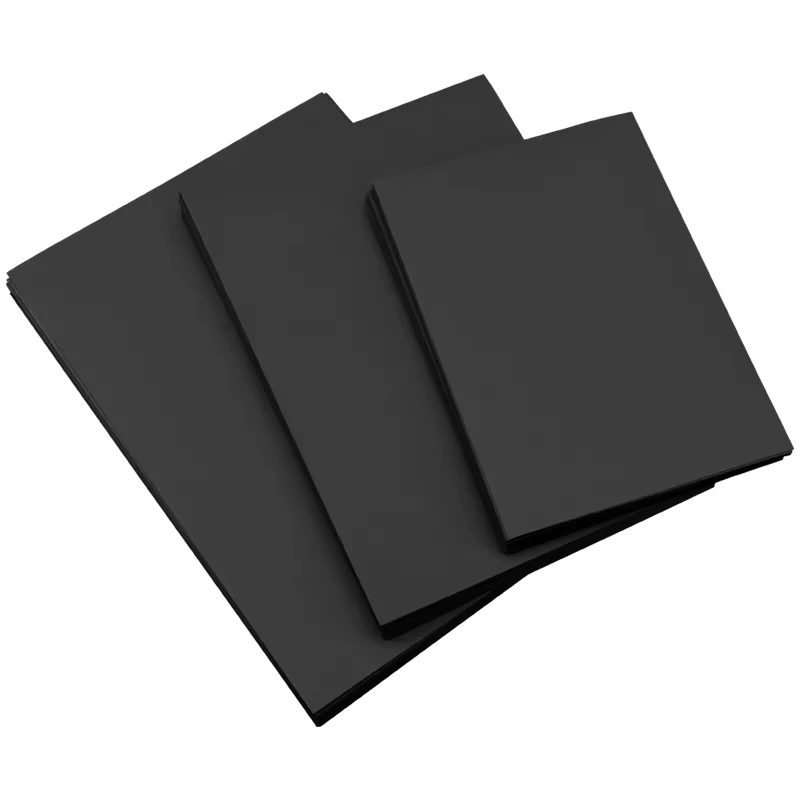 OEM-A3-A4-300g-Thick-Coated-Double-Side-Recycled-Craft-Cardboard-Paper-Sheets-Black-DIY-Painting-Drawing-Packaging