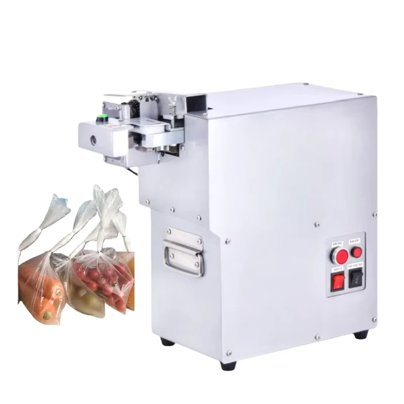 Plastic-Roll-Bag-Closing-Machine-with-Wire-Seal-for-Food-Packaging-Solutions