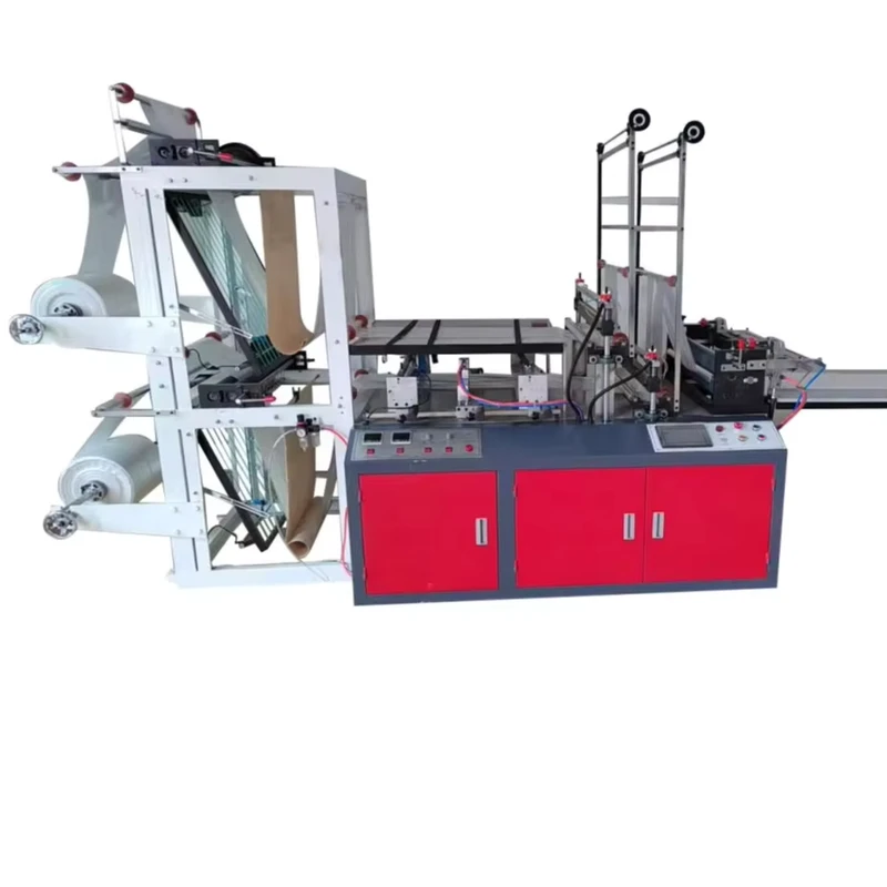 Polyethylene-Bag-making-Machine-Double-channel-Heat-Sealing-and-Cold-Cutting-800-Flat-Bag-making-Machine