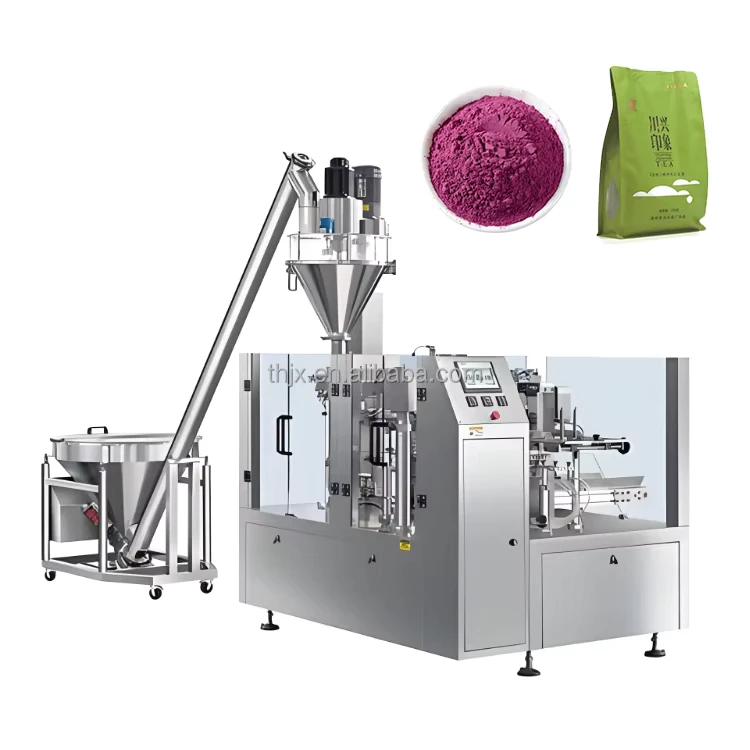 Pouch-Bag-100g-200g-Emballage-Maize-Wheat-Coffee-Flour-Spice-Powder-Multi-Function-8-Station-Rotary-Doypack-Packaging-Machine