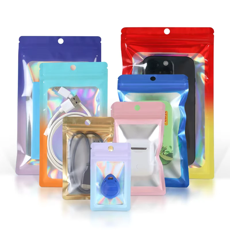 Printing-Holographic-Bags-Packaging-for-Small-Items-Smell-Proof-Baggies-Foil-Pouch-Resealable-Ziplock-Mylar-Bag-for-Hairpin