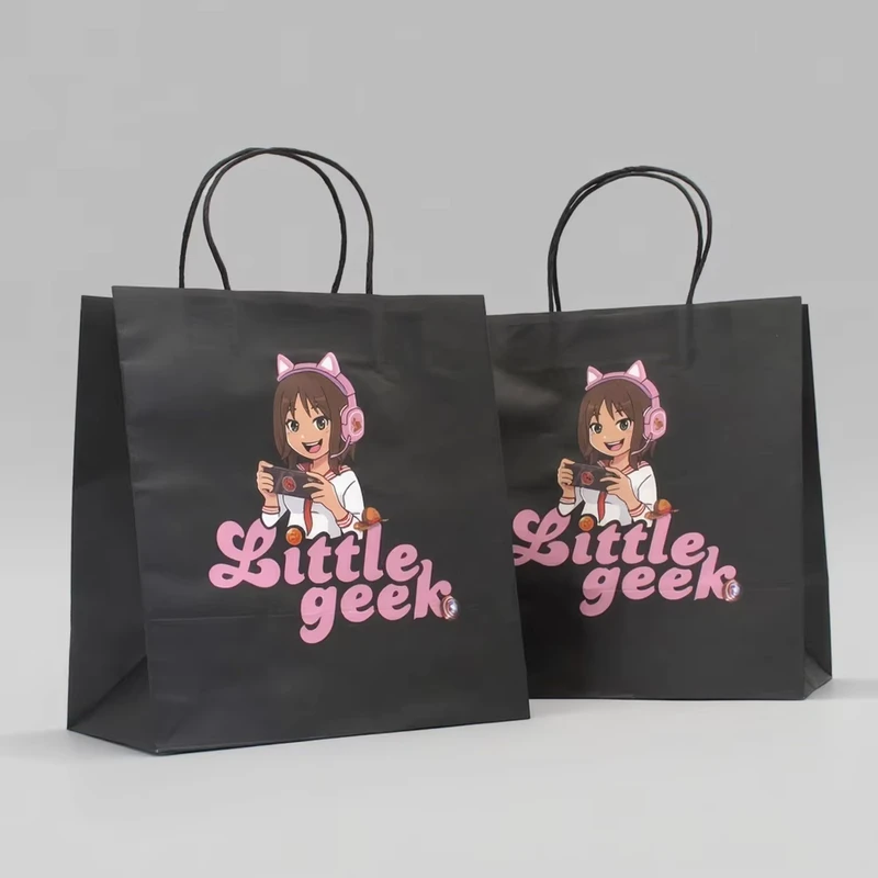 Recyclable-Custom-Logo-Printed-Black-Brown-White-Bags-Packaging-Food-Clothing-Gift-Shopping-Take-Away-Kraft-Paper-Bag