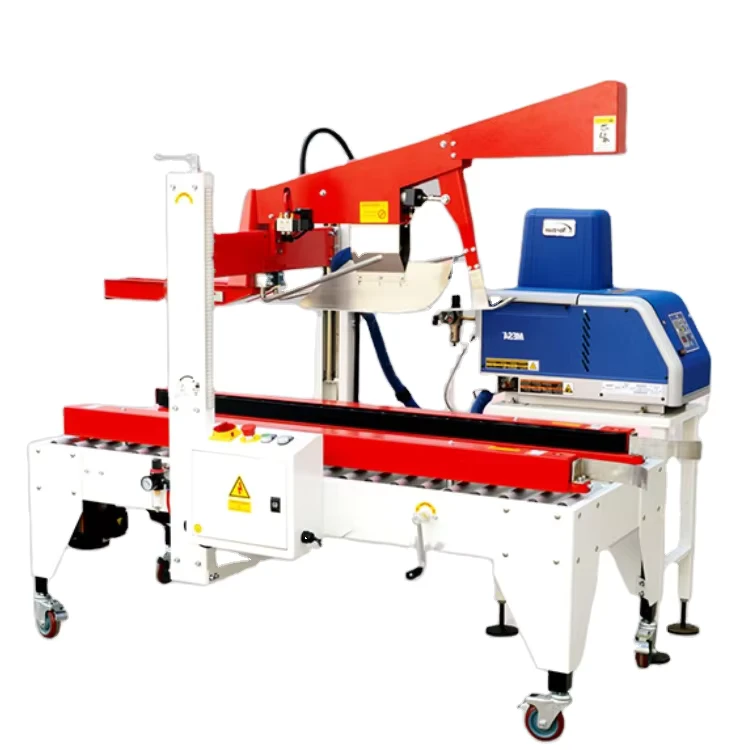Semi-Auto-Automatic-Widen-Wide-Large-Size-Hot-Melt-Glue-Box-Sealer-Carton-Sealing-Machine-and-Strapping-Machine