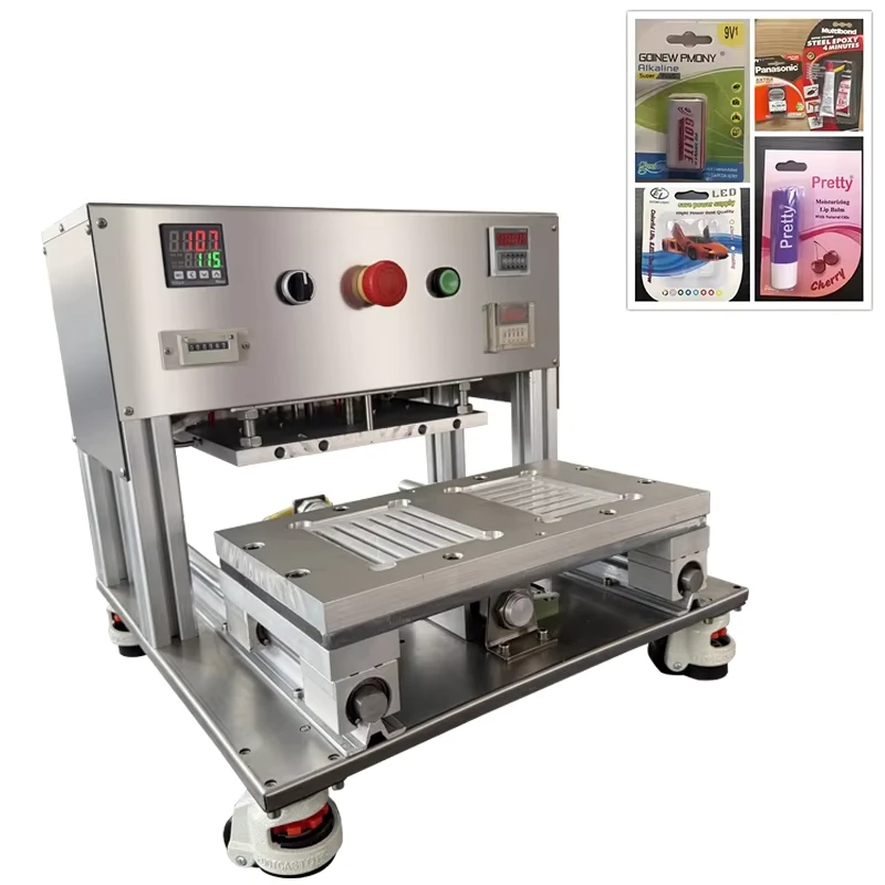 Semi-Auto-Pneumatic-Heat-Press-Blister-Tray-Sealer-Auto-Slide-Packaging-Machine-for-PVC-Blister-to-Paperboard