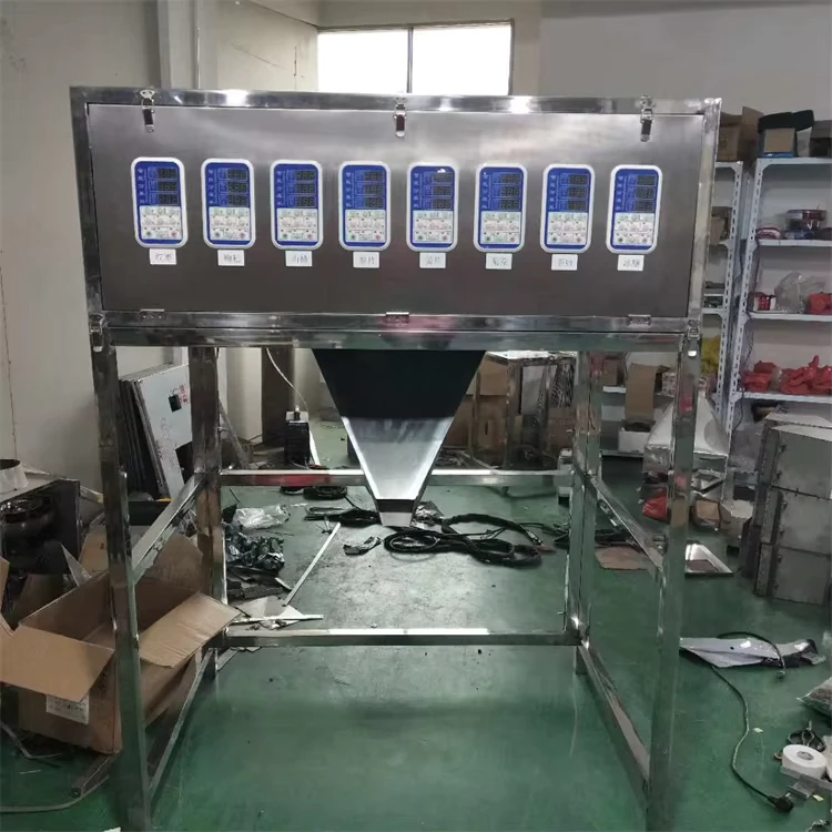 Semi-Automatic-24-Multiple-Heads-Granule-Accessories-Filling-Machine-for-Parts-different-Ingredients-Metals