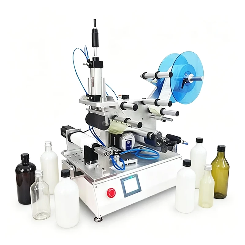 Semi-Automatic-Desktop-Labeling-Machine-for-Square-Round-Bottles-0.5mm-Accuracy-20-45pcs-min-Small-Business