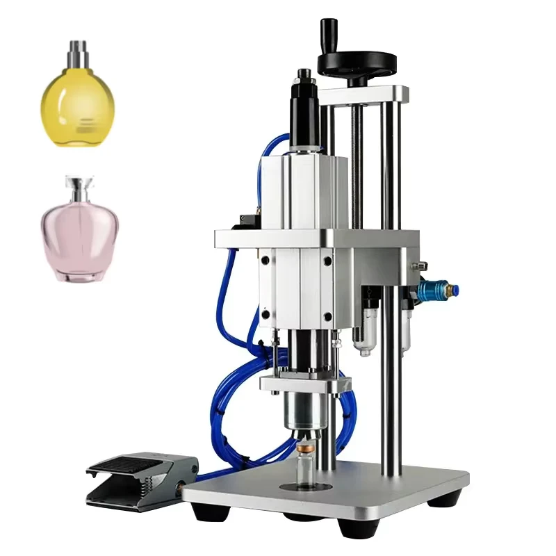 Semi-Automatic-Desktop-Pneumatic-Vial-Crimping-Plastic-Glass-Bottle-Sealing-Capping-Machine