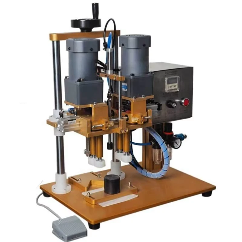 Semi-Automatic-Desktop-Tightening-Capping-Machine-Cap-Locking-Machine-Plastic-Glass-Water-Bottle-Squeeze-Capper-Capping-Machine