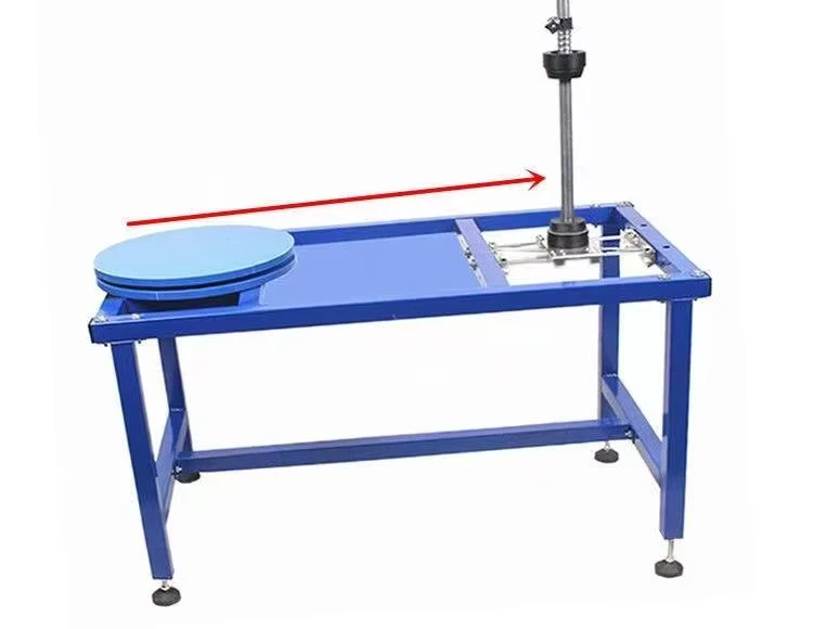 Semi-Automatic-Hand-Wrapping-Machine-for-Food-and-Beverage-Cans-Case-and-Pallet-Bin-Packaging-Manual-Driven