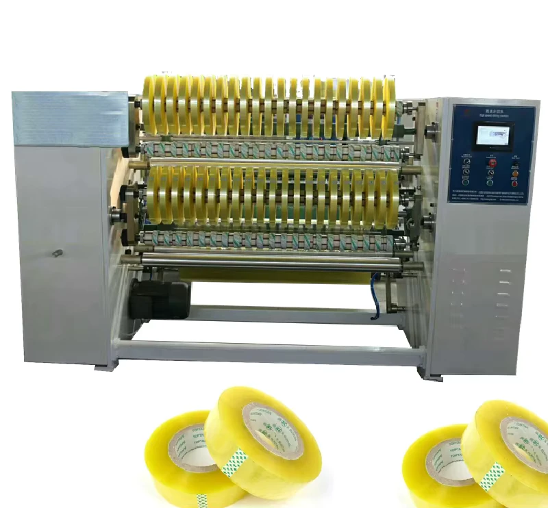 Semi-Automatic-Jumbo-Rolls-Adhesive-Tape-Slitter-Machinery-Bopp-Tape-Slitting-Rewinding-Machine