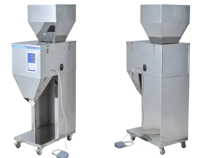 Semi-Automatic-Stainless-Steel-999g-Weight-Filling-Machine-for-Tea-Grain-Granule-Powder-Rice-Multi-Function-Packaging-Machines
