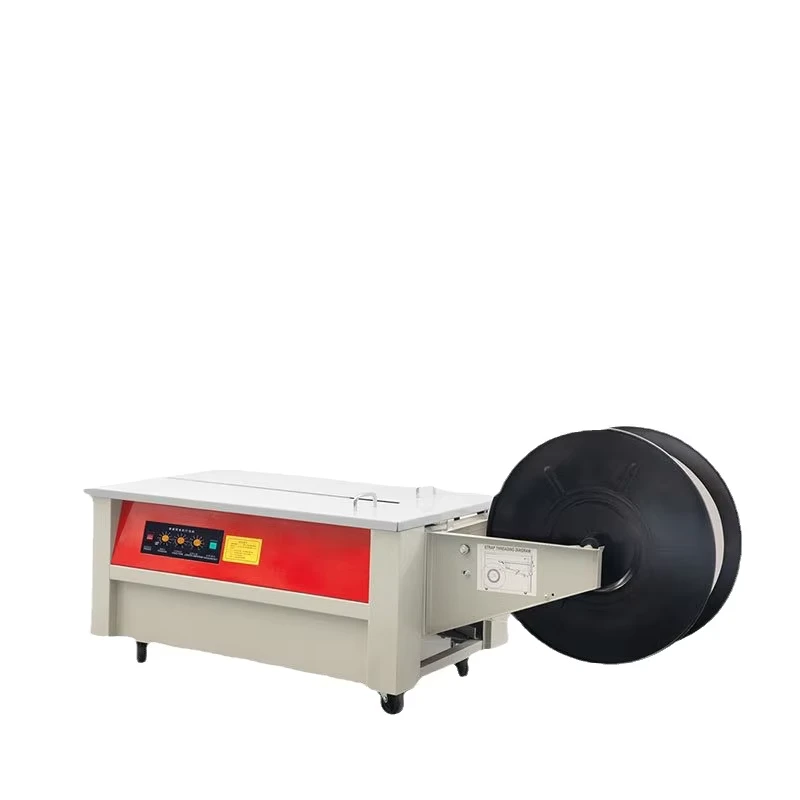 Semi-Automatic-Strapping-Machine-with-Tightening-Straps-Dual-Motor-Hot-Melt-Strapping-Machine-with-Tensioner