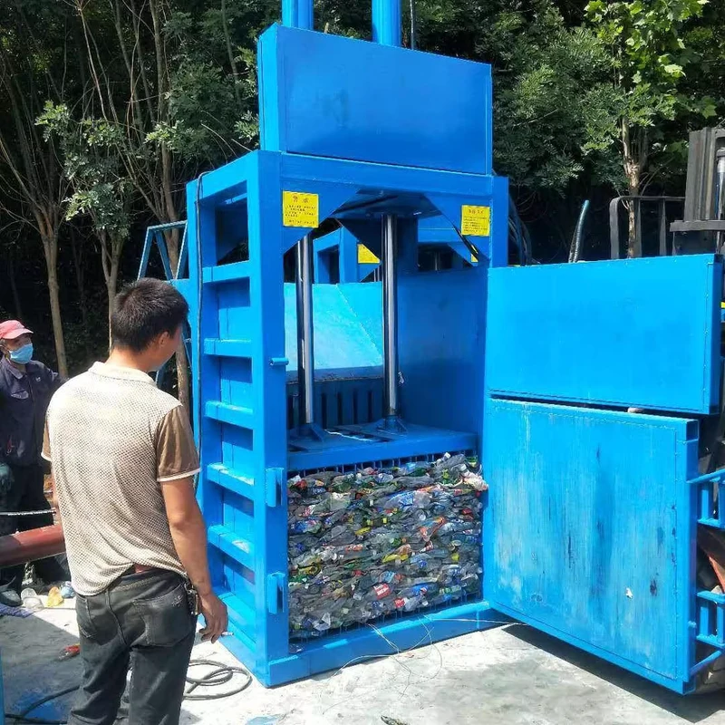Semi-Automatic-Vertical-Garbage-Station-Scrap-Baler-Cardboard-Plastic-60T-Compactor-Baler-Hydraulic-Baling-Press-Machine