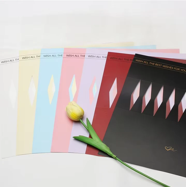 Single-piece-Shaped-Sheet-Flower-Packaging-Material-Thickened-Waterproof-White-Card-Paper-Flower-Shop-Floral-Art