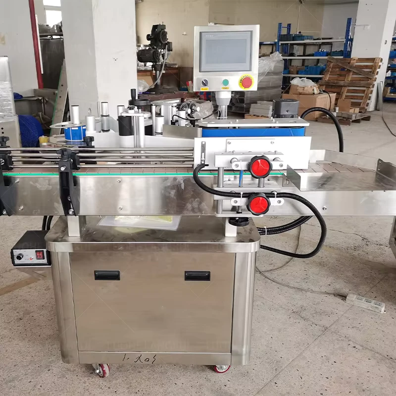 Small-Enterprise-Factory-Fully-Automatic-Labeling-Machine-Label-Printer-for-Round-Bottles