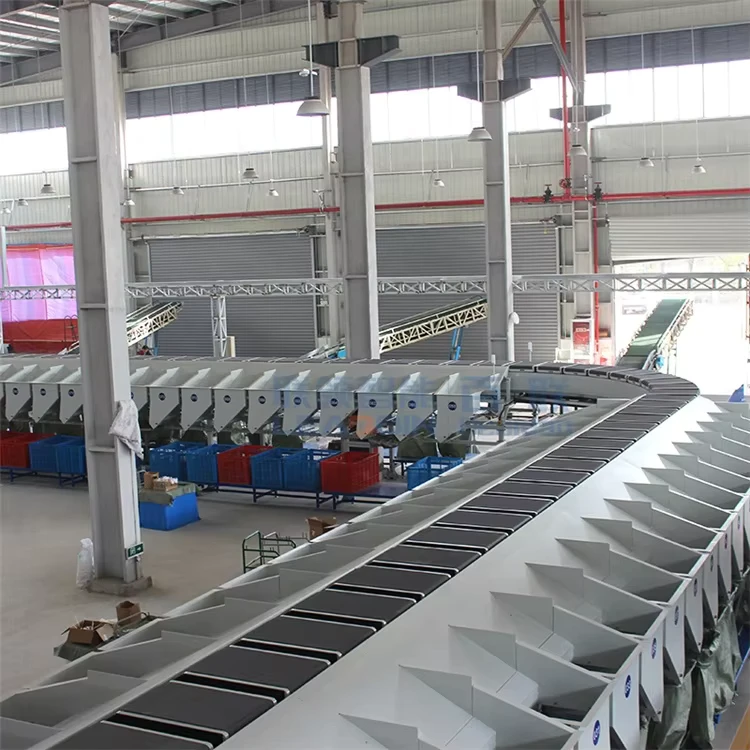 Small-Machine-Tray-Sorter-Sortation-Center-Intelligrated-System-Sort-and-Pack-Sorting-Conveyor